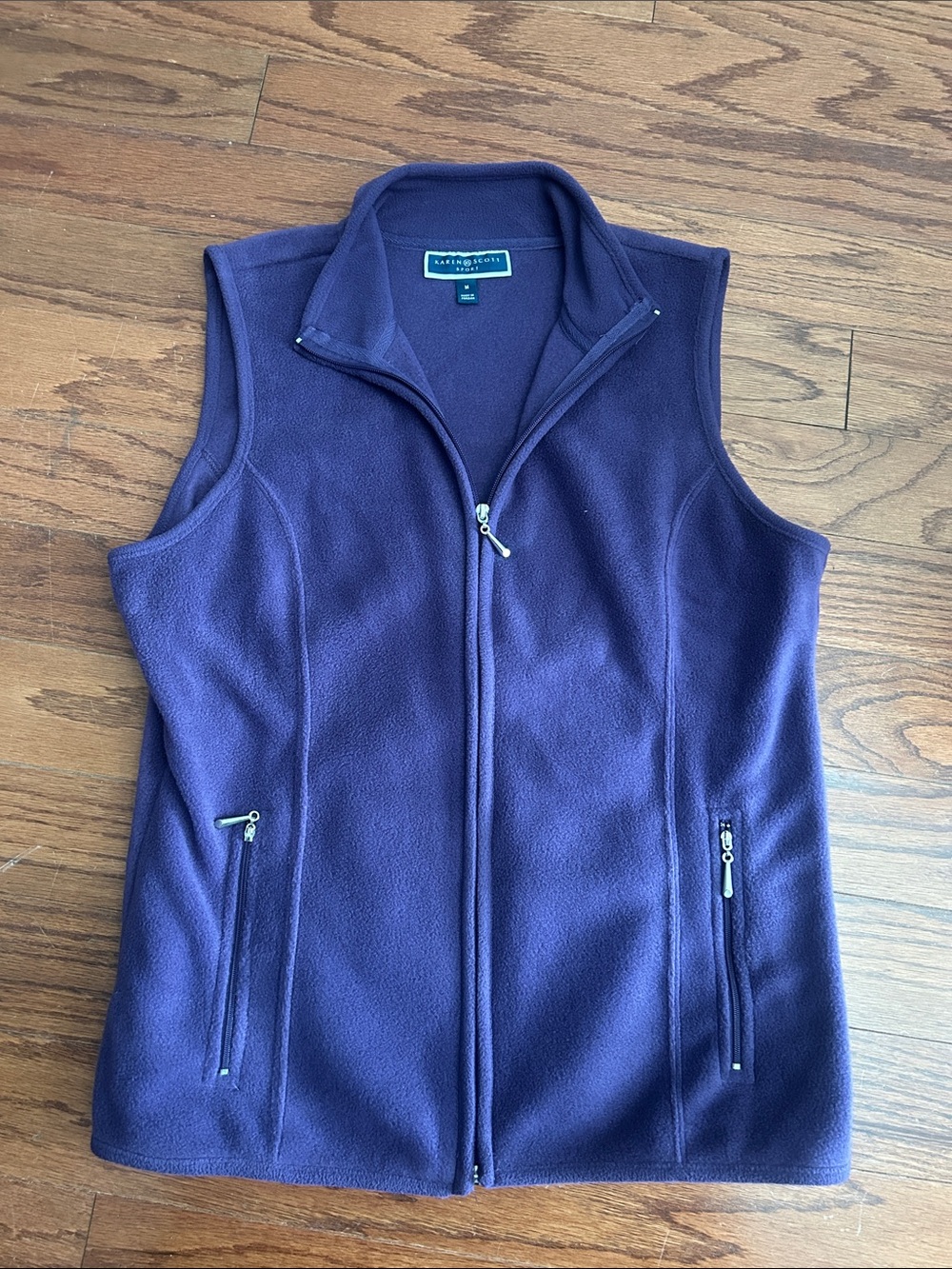 KAREN SCOTT Purple Fleece Vest